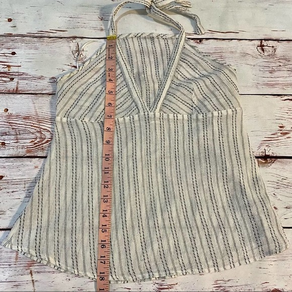 Roxy I Feel Sea White & Black Stripe Halter Top NWT - Picture 11 of 12